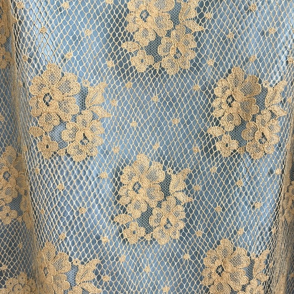 Moschino Cheap and Chic Lace Baby Blue Overlay Skirt Y2K - Picture 3 of 9